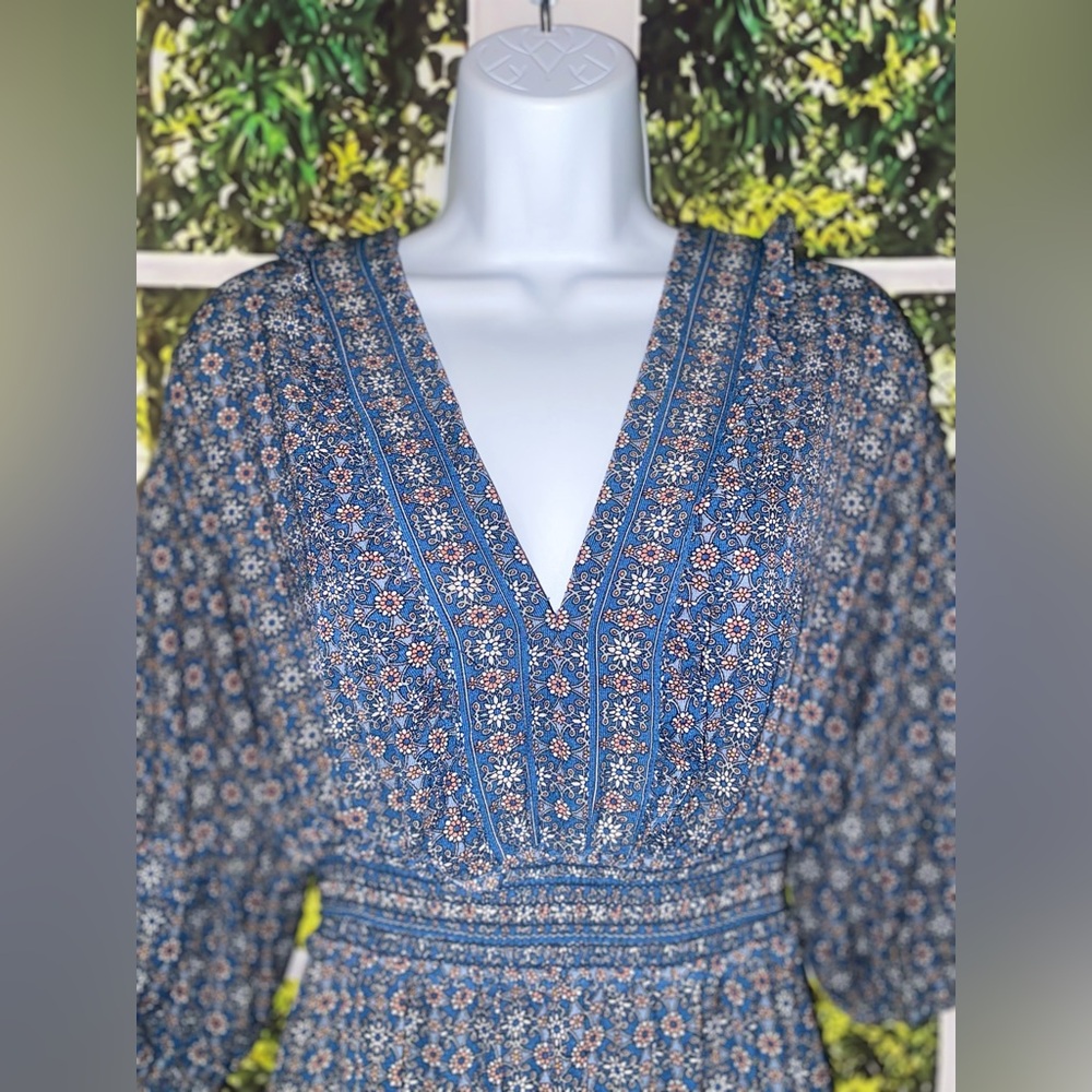 Max Studio Women's 3/4 Sleeve Tiered Bubble Crepe Dress medium NWT - Picture 6 of 10